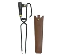 SheerFaring Pinza da Pinza per Fuoco Pinza per Pinza Resistente al Calore Molla Integrata con Impugnatura Ergonomica Adatta per Campeggio