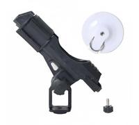 SheerFaring Porta Canna da Pesca Supporto Barra Portacanne Ventosa Regolabile Materiale Alluminio Bloccaggio Adatto per Escursioni in Kayak Gommoni E Attività di Pesca , Bianco+Base