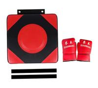 SheerFaring Pugno Parete Taekwondo Pad Borsa Bersaglio Allenamento Resistente Schiuma Elastica Assorbente Adatto a Palestra Casa Esercizio Adulti, Guanti Adulto L Rossi