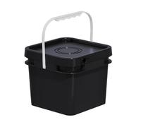 SheerFaring Secchio Vernici Quadrato con Manico E Coperchio Contenitore Alimentare Vuoto Multifunzione in PP Resistente Adatto per Cucina Casa Campeggio Garage, 8l