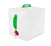 SheerFaring Serbatoio Pieghevole da 20 Litri con Rubinetto TPU Leggero con Struttura Rinforzata Utilizzo per Trekking Pulizia in Emergenza