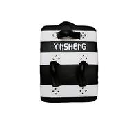 SheerFaring Taekwondo Kick Pad Large Boxing Punching Mitts Thai PU Leather Kickboxing Muay Thai Pads MMA Esercizio di Allenamento Karate, Bianco
