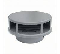 SheerFaring Tappo di Sfiato Funzionale Resistente Intemperie, cappello Aspirazione Esterna, Antiruggine, Griglia Aerazione, per, Bagno, Grigio, 80MM