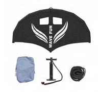 SheerFaring Tavola da Surf Gonfiabile Wing Foil Kit Tavola Idrofoile Surf Set Tavola Gonfiabile con Maniglie in Fibra di Carbonio Doppia Camera E Pompa Inclusa , 5m2 , Logo Nero