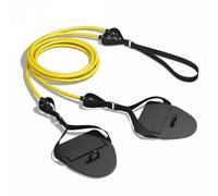 SheerFaring Training Pull Strap Cinghia Esercizio Elastico Resistenza Corda Trazione Attrezzo Nuoto Secco Tubi Ispessiti E Cuciture Rinforzate per Allenamenti, Nero+Giallo, 20 Libbre