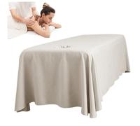 Sheet da tavolo da massaggi, fogli di massaggio a colori solidi 190x80 cm, copertura per letto di bellezza lavabile per Spa Salon (Khaki)