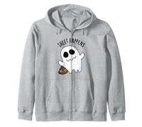 Sheet Happens Funny Ghost Pun Felpa con Cappuccio