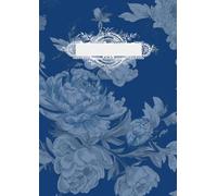Sheet Music Notebook - blank, 11 single stave manuscript paper, 100 Pages, Cover: Blue Flower: For Composition and Practice - Ideal for Orchestra, Lessons & Studio Work