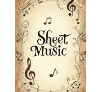 Sheet Music with Wide Staff Lines for Notation