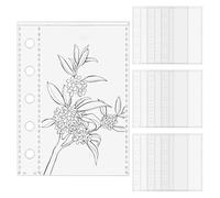 Sheet Protectors - 7,6 x 10,5 cm trasparente Sleeves | M5 5-Ring Binder Replacement PP Card Pages Sticker Book Inserts Clear Pocket Storage Organizer Refills Pack of 10