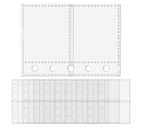 Sheet Protectors - 7,6 x 10,5 cm trasparente Sleeves | M5 5-Ring Binder Replacement PP Card Pages Sticker Book Inserts Clear Pocket Storage Organizer Refills Pack of 10