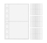 Sheet Protectors for Binder, 10 Pieces A7 6-Ring Clear Binder Refills, Transparent Sleeves for Cards, Photos, Sketches, Office, Students, Teachers