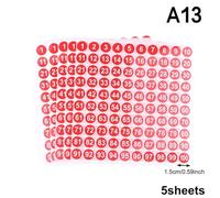 Sheets Number Stickers 1-100 Label Sticker For Diy Craft Nail Polish Glue Bottle Scrapbooking Diary Stationery Per Classificazione(A13)
