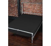 Sheets of San Francisco Fitted Sheet 180 x 200 x 25 cm Black