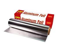 Shefa Rotolo di alluminio da 30 cm x 50 m, 18 micron, resistente, da cucina, spessa e durevole, carta stagnola riciclabile per cucinare, sala da pranzo e catering (30 cm x 50 m)