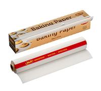 Shefa Rotolo di carta pergamena, antiaderente, rotolo da 30 m x 37 cm, 143 fogli, utilizzabile in forno, taglierina professionale, carta da forno bianca resistente per catering