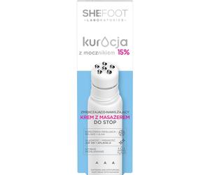 Shefoot Trattamento con urea, crema ammorbidente e levigante con massaggiatore per piedi, 15% urea