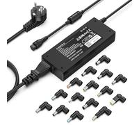 shefor 90W Universale Caricatore PC Portatile Alimentatore Compatibile con HP Lenovo Acer Asus Dell Toshiba Sony Samsung Fujitsu MSI Medion 15V 16V 18V 18.5V 19V 19.5V 20V Con 15 Adattatori