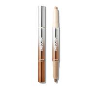 SHEGLAM Fine Line - Penna 2 in 1 per contouring e illuminante del naso, a lunga durata, impermeabile, bronzer in crema e stick illuminante - Umber