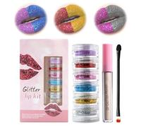 Sheglittary Glitter Lip Kit, 6 Colors Glitter Lip Kit, Sheglittary Pretty Glitter Lip Kit, Sheglittary Lipgloss - Diamond Glitter Lip Kit from Sheglittary, Glitter Lips Makeup(1Pc)