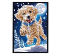 SHEGZHUC 14,5 x 21 cm Diamond Painting Notebook A5 Blank Diamant Painting Notebook Diamond Painting Taccuino Diamond Painting Strass Special Pietre Speciali Diario Ragazze Regali (Cani Labrador)