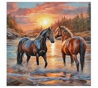 SHEGZHUC 40 x 50 cm, pietre rettangolari per pittura a cavallo, grande pittura con numeri, cavalli, diamond painting animali, pittura a diamante, arte ricamo a punto croce, quadri mosaico, regalo per