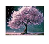 SHEGZHUC 50 x 40 cm Diamond Painting Ciliegio Diamond Painting Giapponese Fiore di ciliegio Mosaico Immagini per adulti Fiori di ciliegio Paesaggio Diamante Pittura ricamo a punto croce Immagini