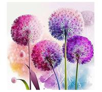 SHEGZHUC Diamante di dente di leone viola 30x30cm pittura diamante fiori di tarassaco lilla mosaico diamante pittura arte ricamo punto croce immagini regalo decorazione parete