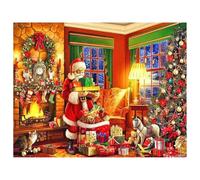 SHEGZHUC Diamond Painting 50 x 40 cm Natale Finestra Pittura Arte Ricamo Punto Croce Immagini Regalo Decorazione da Parete