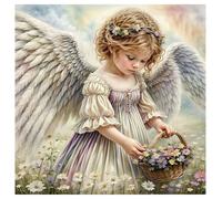 SHEGZHUC Diamond Painting Angelo con ali defloration 30 x 30 cm Diamond Painting Fate ed elfi bianco ragazza mosaico diamante pittura arte ricamo punto croce immagini regalo decorazione da parete