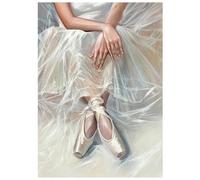 SHEGZHUC Diamond Painting Ballerina bianco 30 x 40 cm Diamond Painting Balletto pittura con i numeri, ballerina donna ballerina mosaico diamante pittura arte ricamo punto croce immagini regalo