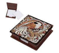 SHEGZHUC Diamond Painting - Blocco note in bambù con 160 fogli, per pittura con diamanti, scatola per appunti in legno, mosaico, immagini, regalo, aquila, uccello, animali