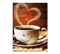 SHEGZHUC Diamond Painting Caffè 30 x 40 cm Diamond Painting Cucina Sorriso Cuore Amore Cucina 5D Diamond Painting Caffè Diamante Pittura Arte Ricamo Punto Croce Immagini Regalo Decorazione da Parete