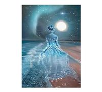 SHEGZHUC Diamond Painting Ragazza 40x50cm Diamond Painting Ballerina Diamond Painting Danza Kit Ricamo Punto Croce Ballerina Principesse Painting Diamond Mare e Luna Diamond Painting Paesaggi Spiaggia