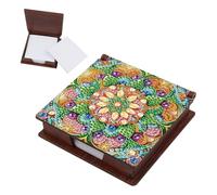 SHEGZHUC Diamond Painting - Set di ricariche per appunti, in bambù, con 160 fogli, con diamanti, per pittura e biglietti, in legno, a mosaico, idea regalo, motivo: fiori di mandala