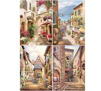 SHEGZHUC Set di 4 sedie da tavolo con diamanti 5D, 40 x 50 cm, per pittura con diamanti e diamond painting con i numeri, con fiori rossi, per pittura con diamanti