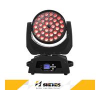 SHEHDS 1PCS LED Zoom Wash 36x18W RGBWA + UV Colore Moving Head Wash Light DMX Stage per Disco Party Nightclub Attrezzature da palcoscenico