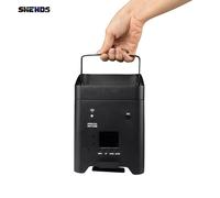 SHEHDS 4 pz Batteria LED 6x18 w RGBWA + UV 6in1 Par Telecomando Senza Fili DMX512 Telefono WIFE Wash 4Pcs 6x18W