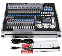 SHEHDS DMX-1024 CONSOLE CENTRALINA LUCI DMX 2 UNIVERSI 1024 CANALI CON FLIGHT CASE