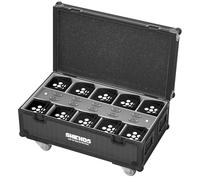 SHEHDS KIT FLIGHT CASE + 10 ARCHITETTURALI LED 6 x 18 WATT RGBWYP A BATTERIA RICARICABILE DMX CONTROLLO APP MASTER SLAVE WIRELESS