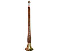 Shehnai 45,7 cm con coperchio strumento musicale a fiato Banarasi fatto a mano.