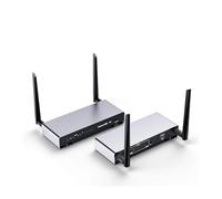 SHEHUALI Commutatore video, Ricevitore trasmettitore video wireless 200M 5G KVM Extender Adattatore display specchio for riunioni da 1 a 4 splitter(1TX add 1RX)