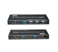 SHEHUALI Commutatore video, Switch KVM 4K 4 In 1 Out, Switch KVM 2.1 8K 60Hz for 2 computer che condividono 1 monitor for Series XS PS5/4 Pro