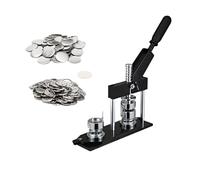 SHEHUALI Creatore di Badge, Macchina for Bad Neri in Lega di Alluminio, Macchina for Rivestimento Bottoni Fai-da-Te, Macchina for Kit punzonatrice 25 32 37 58 75mm(1000-37)