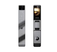 SHEHUALI Maniglia della porta intelligente, App Smart Lock Blocco antifurto for uso domestico Blocco delle impronte digitali con fotocamera Blocco password Blocco porta grande(Y17 24260 S-R)