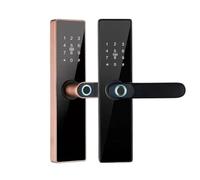 SHEHUALI Maniglia della porta intelligente, Serratura elettronica Bluetooth Smart Door Lock Blocco impronte digitali Password Chiave scheda IC for Smart Home(22x195 R,Noir)