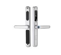 SHEHUALI Maniglia della porta intelligente, Serratura senza chiave con codice RFID for porta digitale intelligente con impronta digitale impermeabile for porta in alluminio/scorrevole(Silver,4085)