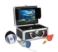 SHEHUALI Telecamera Subacquea, 100. 0TVL. Kit videocamera da pesca subacquea 12 PCS LED. Finder di profondità delle luci for la pesca,Fishfinder(G001M-15M-W)