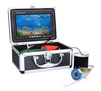 SHEHUALI Telecamera Subacquea, 7. "LCD 100. 0TVL Kit videocamera da pesca sott'acqua 12 PCS LED. Lampada a infrarossi/Bianco Lampada a luci video Ferro Ferrod,Fishfinder(IR LED 30M Cable)