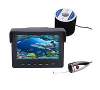 SHEHUALI Telecamera Subacquea, Kit videocamera da pesca sott'acqua 15m / 30m 1000tvl 6 PCS 1W IR LED Luci con monitor a colori da 4,3 pollici,Fishfinder(F008S-30M-IR)